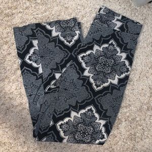 Black & White Boho Bell Bottom Pants